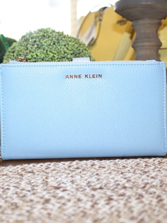 Anne Klein Handbags - NWT Anne Klein Wristlet Wallet Pretty Baby Blue
